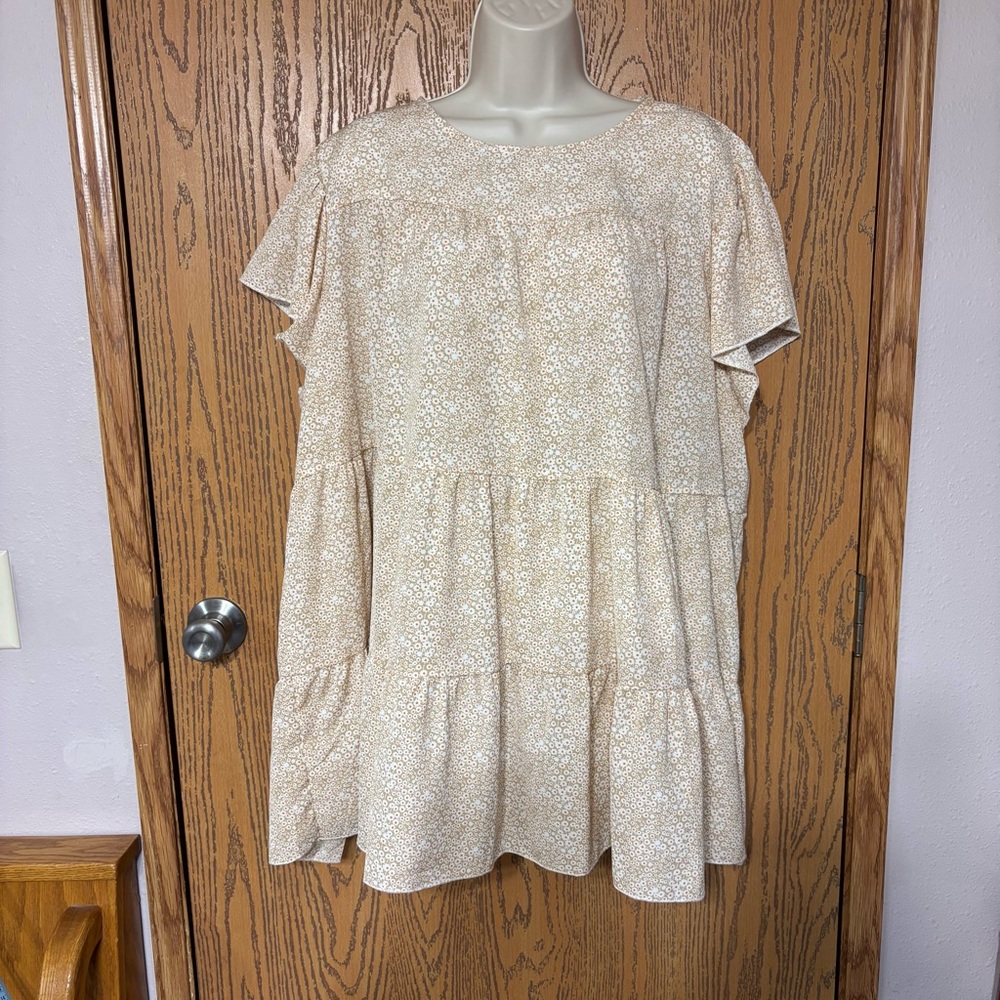 Floral Cream Women's Top